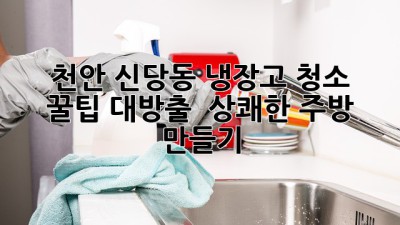 천안 신당동 냉장고 청소 ✨ 꿀팁 대방출! 🧊 상쾌한 주방 만들기