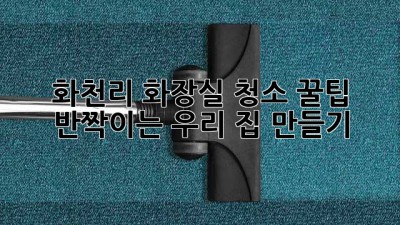화천리 화장실 청소 꿀팁✨ 반짝이는 우리 집 만들기!
